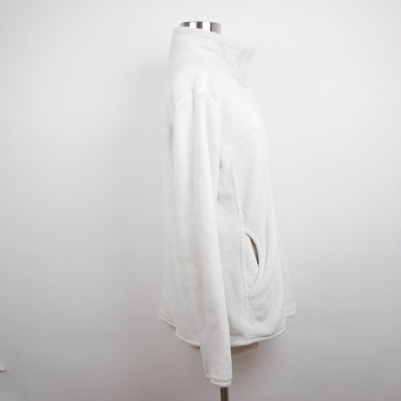 PATAGONIA Women's XL - Off White cream fleece pullover jacket Snap-T medium pile - Picture 7 of 11